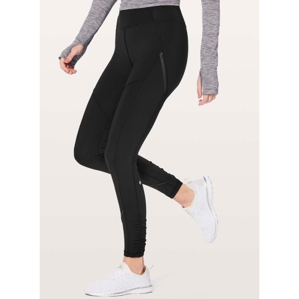 Lululemon Rain-On Train-On Tight Black Size 12